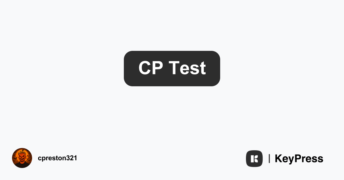 CP Test KeyPress